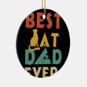 Best Cat Dad Ever Cat Dad Gift Keramisch Ornament (Rechts)