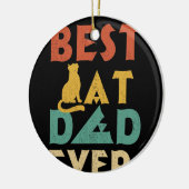 Best Cat Dad Ever Cat Dad Gift Keramisch Ornament (Links)