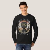 Best Cat Dad Ever  Cat Daddy Retro Black Cat T-shirt (Voorkant volledig)
