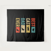 Best Cat Dad Ever Cat Lovers Cat Dad Wandkleed (Voorkant (horizontaal))