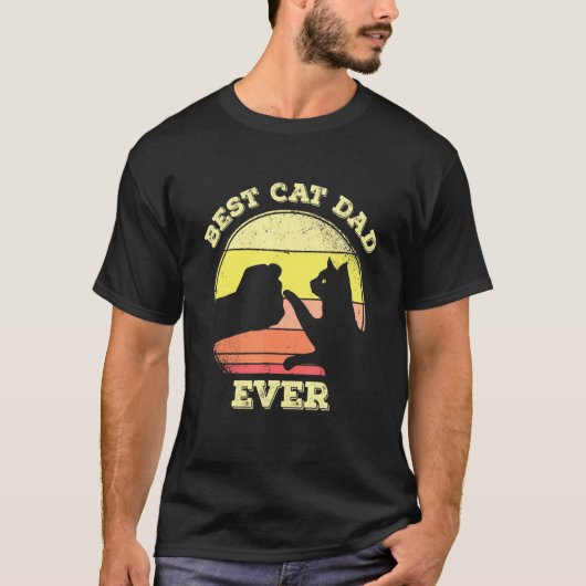 Best Cat Dad Ever Cute Cat Lover T-shirt (Voorkant)