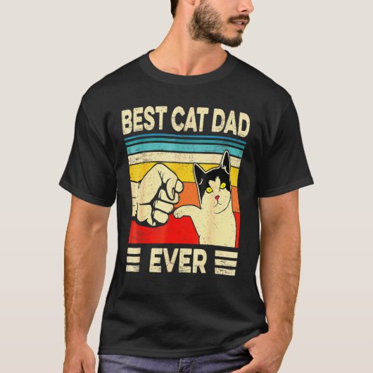 Best Cat Dad Ever Funny Cat Daddy Father Day T-shirt (Voorkant)