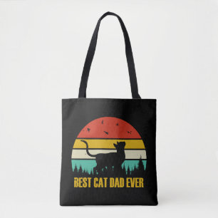 Best Cat Dad ever Geschenk Draagtas
