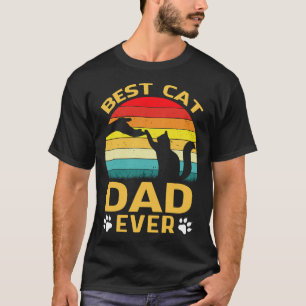 Best Cat DAD Ever Retro T-shirt