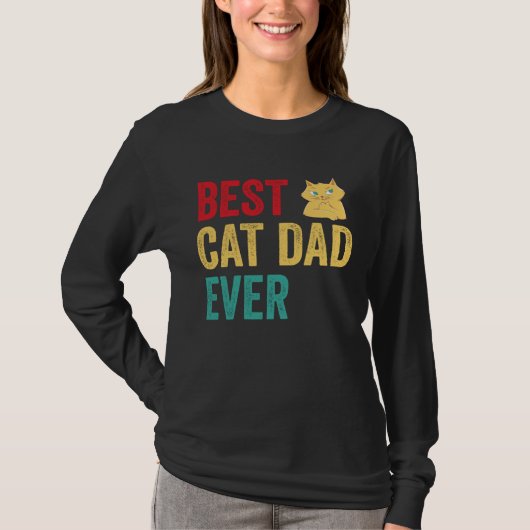 Best Cat Dad Ever T-shirt (Voorkant)