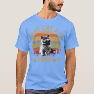 Best Cat Dad EverFunny Cat Father Day 2022 T-shirt