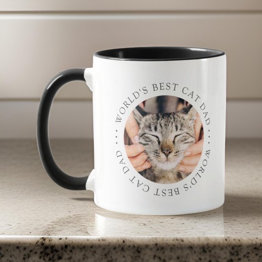 Best Cat Dad in de wereld Eenvoudige aangepaste fo Mok