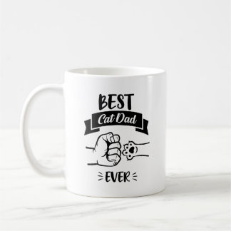 Best Cat Dad Oost Fist & Paw Bump Quottes Koffiemok