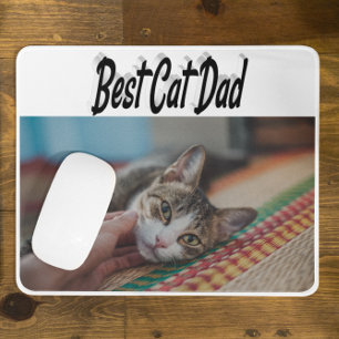 Best Cat Dad Photo Black Muismat