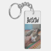Best Cat Dad Photo Black Sleutelhanger (Voorkant Links)