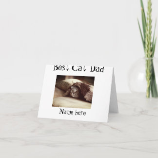 best cat dad photo name fathers day pet dad daddy  bedankkaart