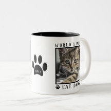 Best Cat Dad ter wereld schildert print name foto 