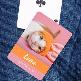 Best Cat Ever Personalized Poker Cards Pokerkaarten