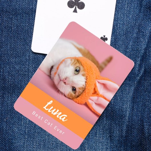 Best Cat Ever Personalized Poker Cards Pokerkaarten