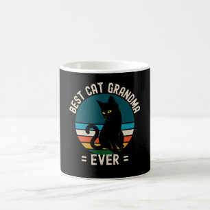 Best Cat Grandma Ever Funny Black Cat Koffiemok