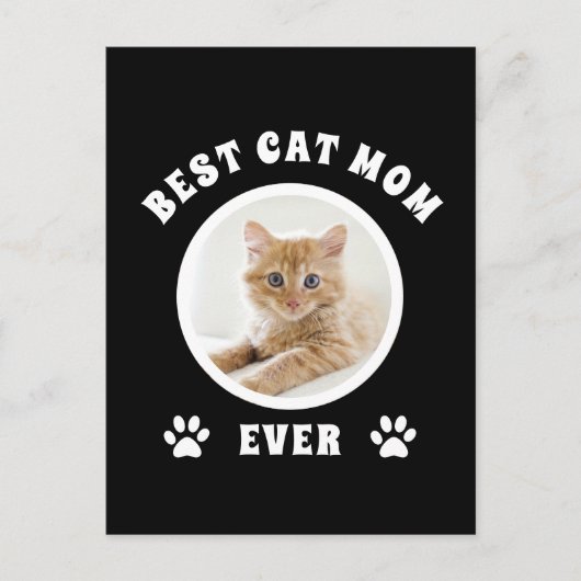 Best Cat Mam Ever Aangepaste Foto Aangepast Briefkaart (Voorkant)
