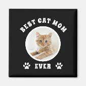 Best Cat Mam Ever Aangepaste Foto Aangepast Magneet (Voorkant)