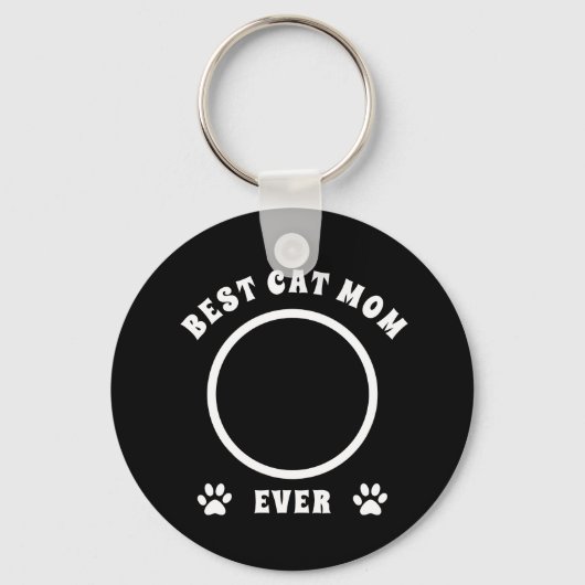 Best Cat Mam Ever Aangepaste Foto Aangepast Sleutelhanger (Voorkant)