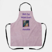 Best Cat Mam Ever | Foto/naam Roze Schort (Voorkant)