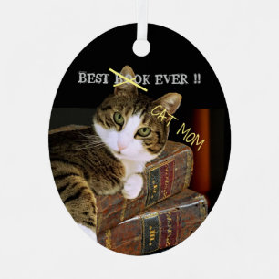 Best Cat Mam Ever Fun Metalen Ornament
