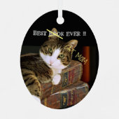 Best Cat Mam Ever Fun Metalen Ornament (Achterkant)