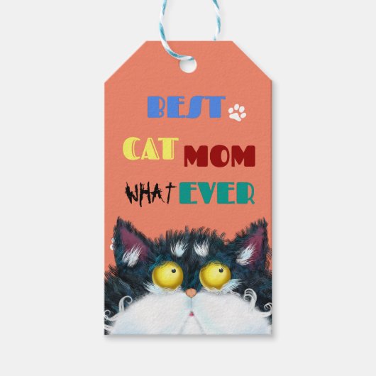 Best Cat Mam Ever | Gekke kat Lovers Funny Cadeaulabel (Voorkant)