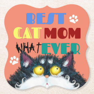 Best Cat Mam Ever   Gekke kat Lovers Funny Kartonnen Onderzetters