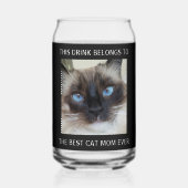 Best Cat Mam Ever Photo Black Blikvorm Glas (Voorkant)