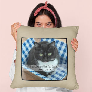 Best Cat Mam Ever Photo Sierkussen