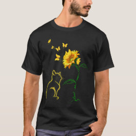 Best Cat Mam Ever Sunflower Moederdag T-shirt
