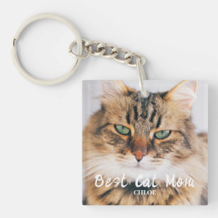 Best Cat Mam Photo Name Sleutelhanger