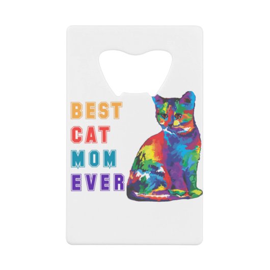 Best cat mère ever text multicolor cute cat lover (Devant)