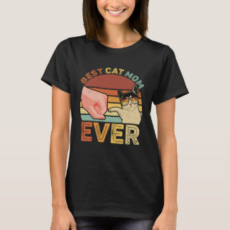 Best Cat Mom Ever Retro Cat Mom  Cat Mama MTD T-shirt