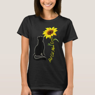 Best Cat Mom Ever Sunflower Mother s Day for Cat T-shirt