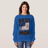 BEST CAT MOM for Cat Lovers and Pet Moms Trui (Voorkant volledig)