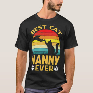 Best Cat NANNY Ever Retro T-shirt