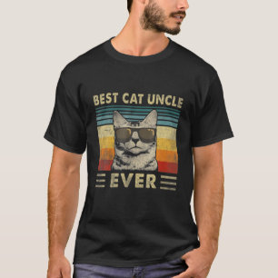 Best Cat oom Ever  Retro Cat Dad D T-shirt