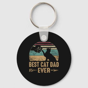 Best Cat Pap Ever Funny Papa Cat Happy Sleutelhanger