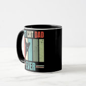 Best Cat Pap Ever Retro  grafische vader Mok (Voorkant links)