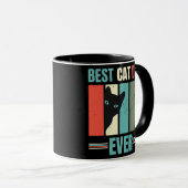 Best Cat Pap Ever Retro  grafische vader Mok (Voorkant rechts)