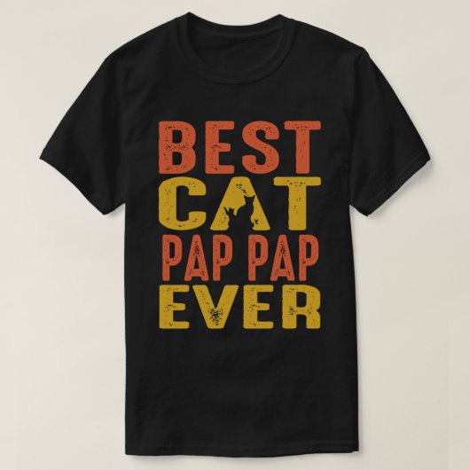 Best Cat PAP Ever Retro  T-shirt (Design voorkant)
