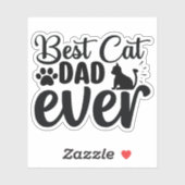 Best Cat Pap Ever Sticker (Vel)