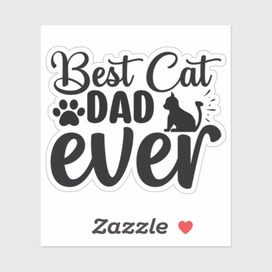 Best Cat Pap Ever Sticker (Vel)