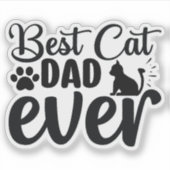 Best Cat Pap Ever Sticker (Voorkant)