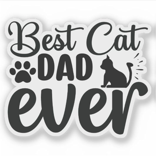 Best Cat Pap Ever Sticker (Voorkant)