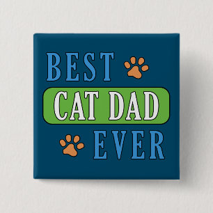 Best Cat Pap Ever Vierkante Button 5,1 Cm