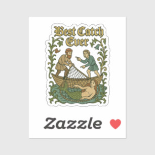 Best Catch Ever beroemd gemaakt door Vissen Tales  Sticker