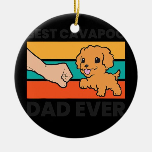 Best Cavapoo Dad Ever Cavoodle Cavapoo Dog Keramisch Ornament (Voorkant)