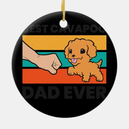 Best Cavapoo Dad Ever Cavoodle Cavapoo Dog Keramisch Ornament (Achterkant)