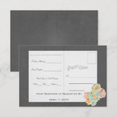 Best Chalkboard Vintage RSVP Mariage Suite de - (Devant / Derrière)